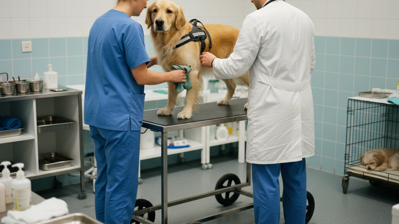 Entretien régulier d'une trottinette pour chien