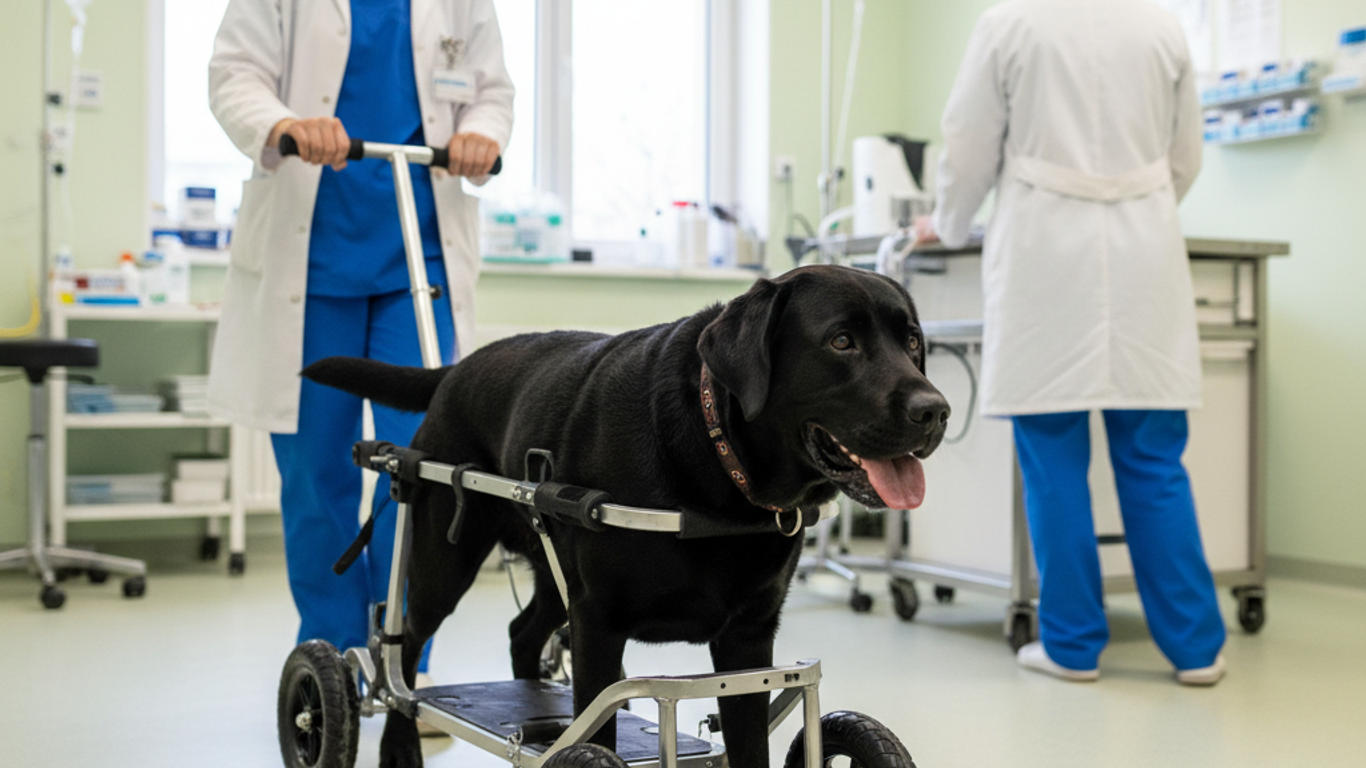 Roues et revêtements pour trottinette canine professionnelle