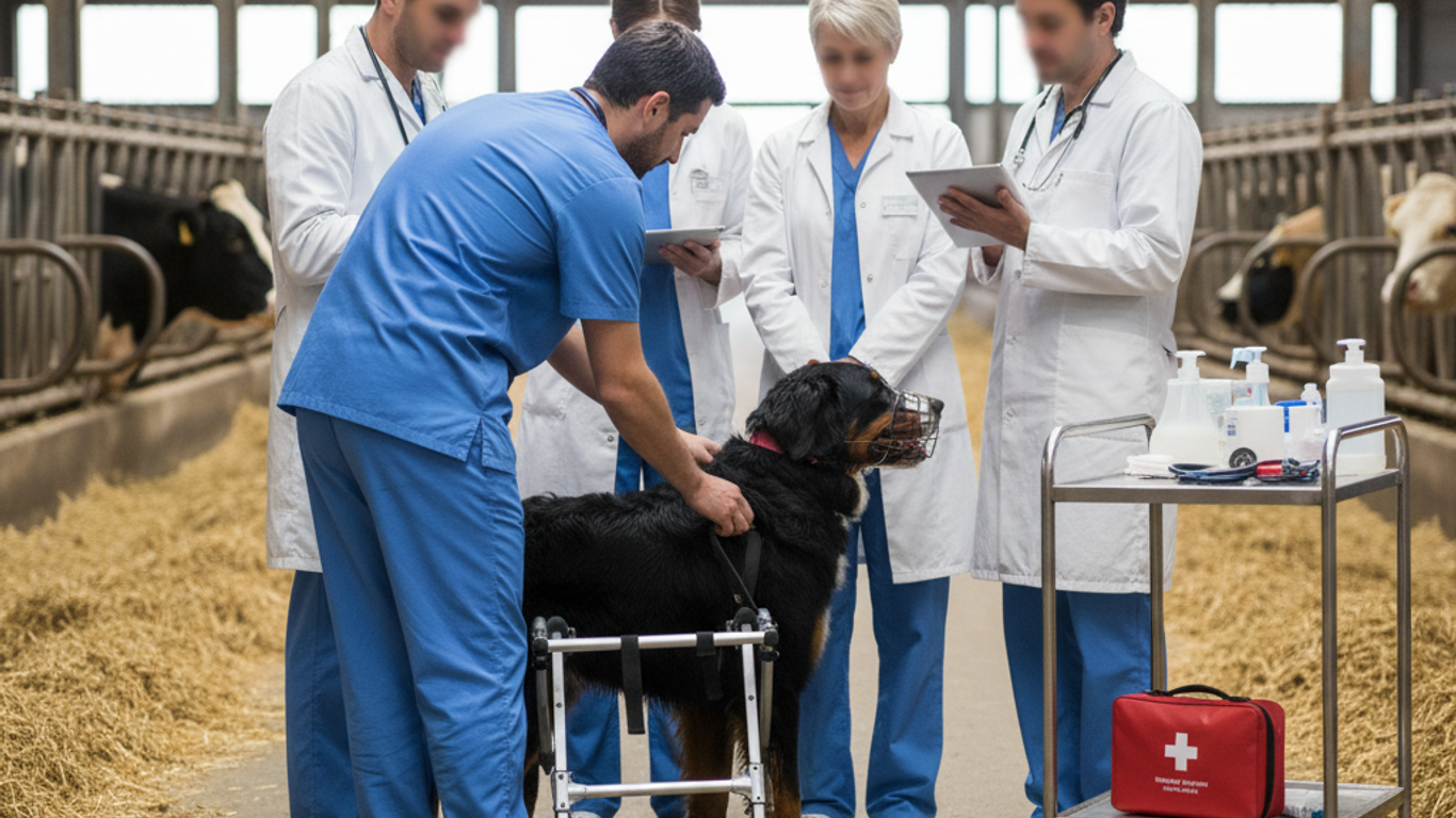 Ajustement du harnais et du guidon pour trottinette canine