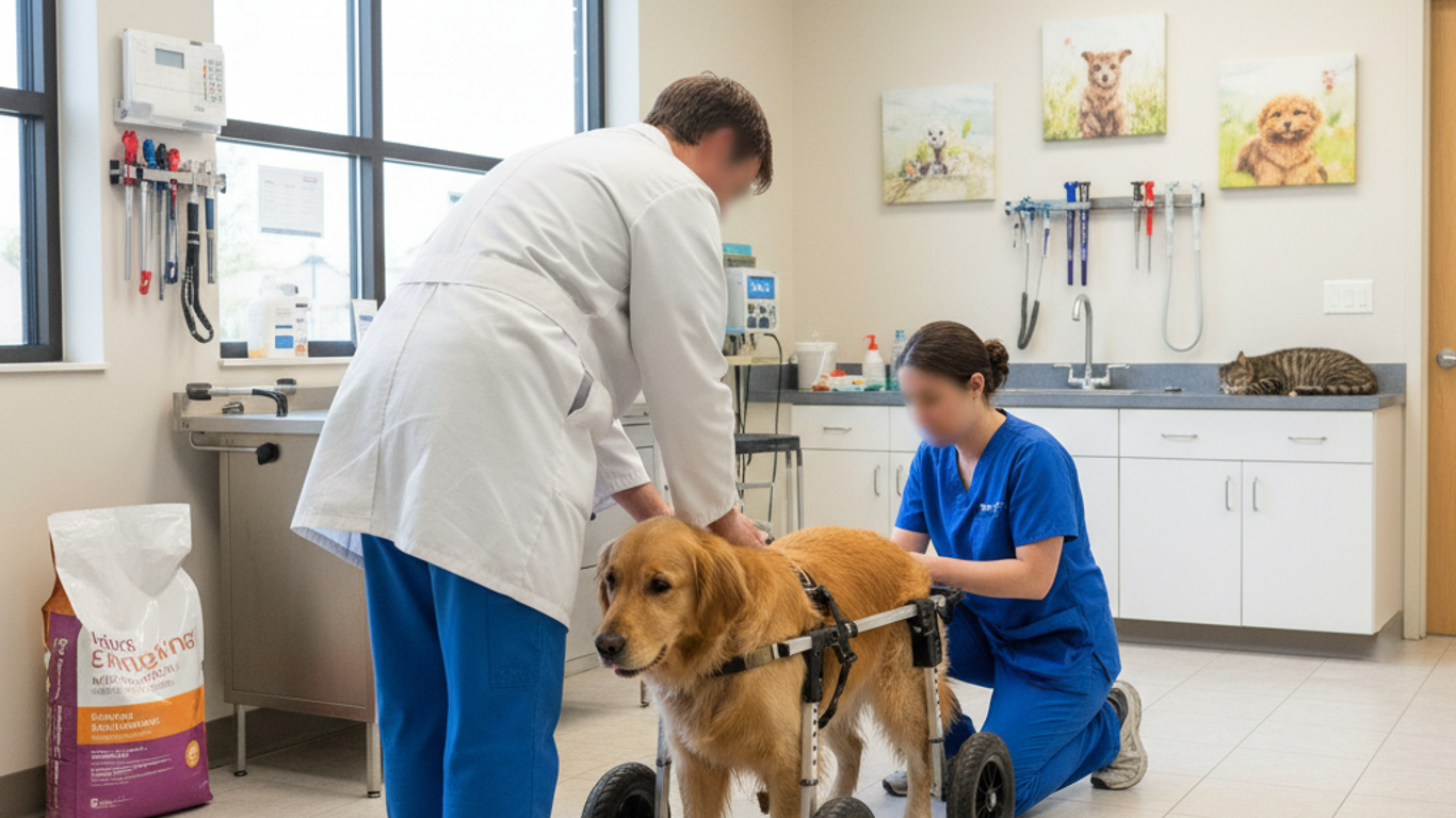 Préparation à l'utilisation quotidienne de la trottinette pour chien