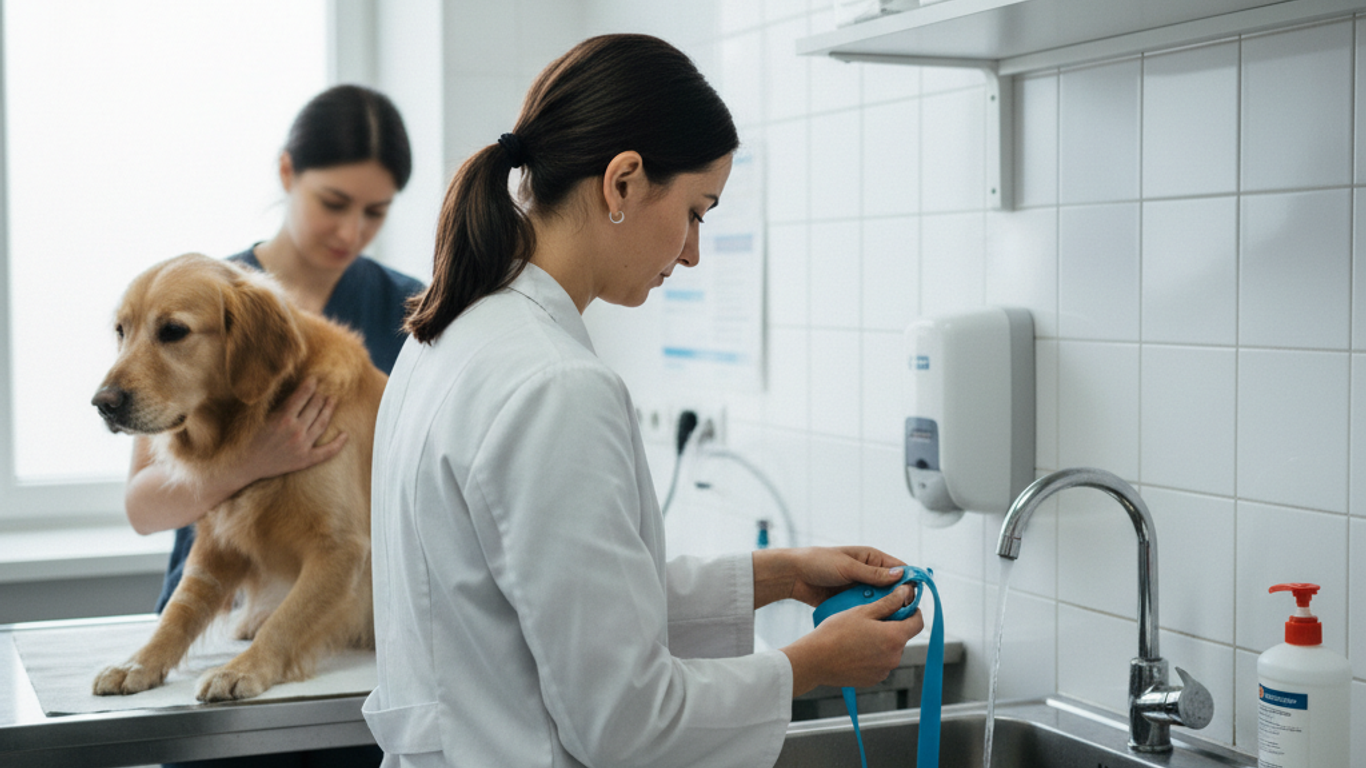 Nettoyage et entretien du garrot chien en milieu vétérinaire