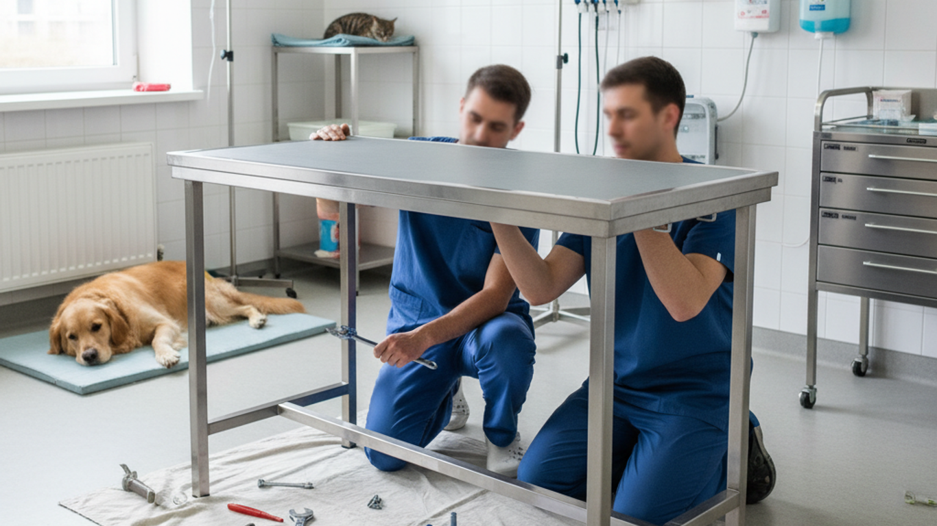 Installer une table de consultation vétérinaire sans électricité : guide étape par étape