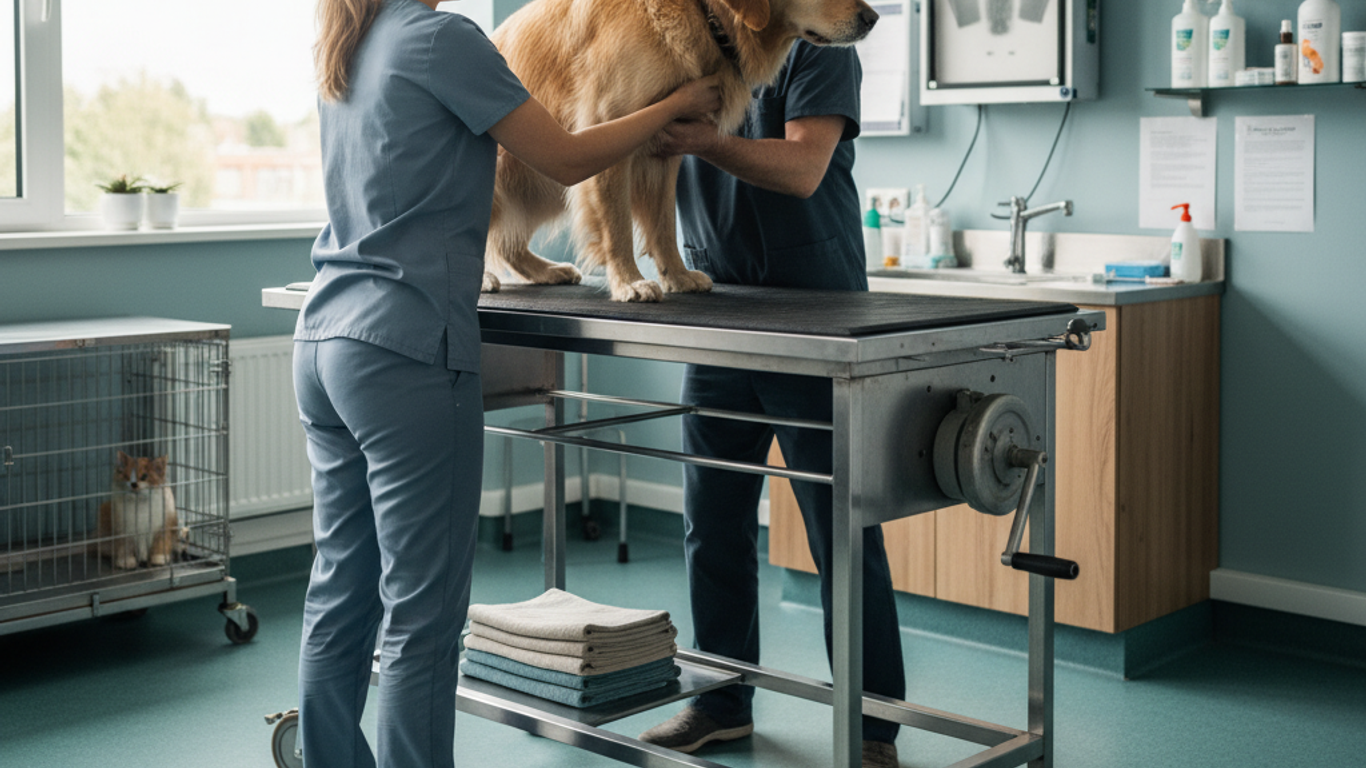 Solutions aux problèmes mécaniques des tables de consultation vétérinaires manuelles