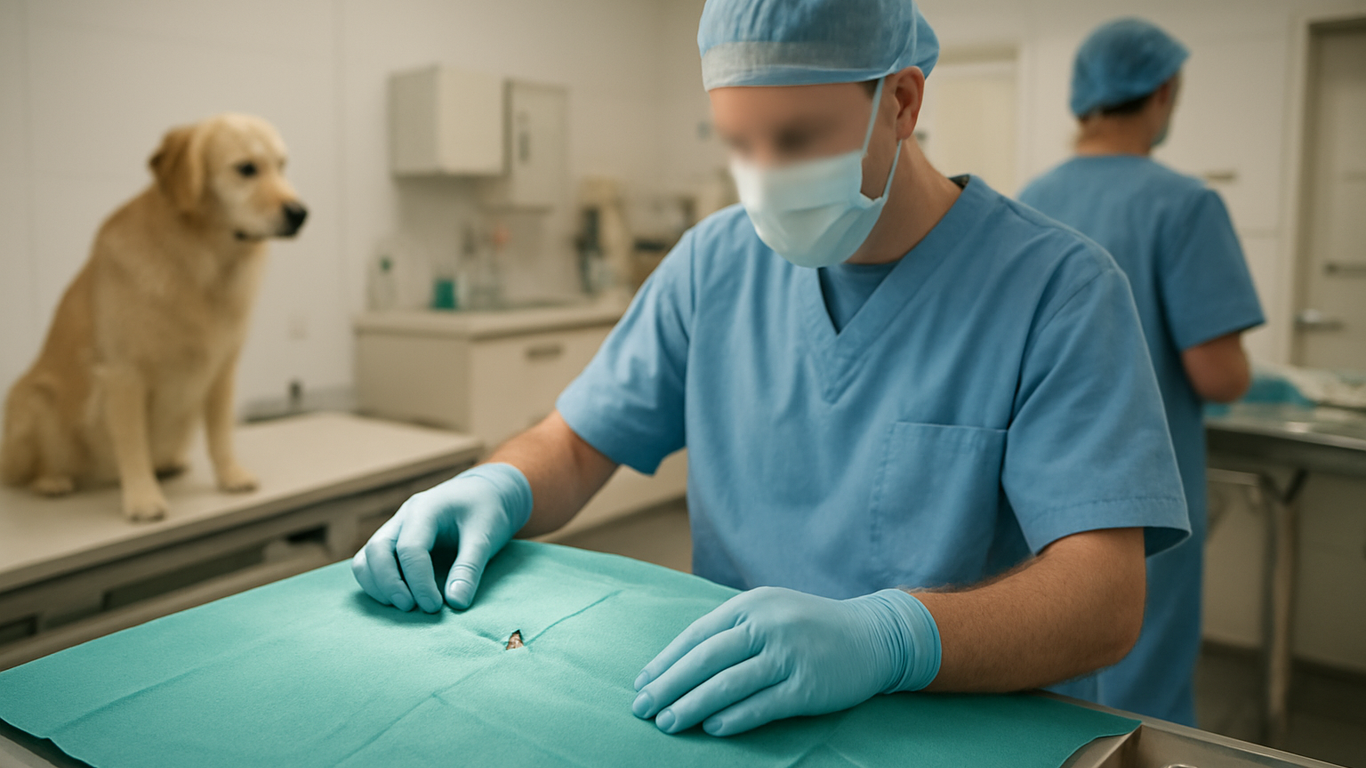 Types de matériaux pour champs chirurgicaux vétérinaires