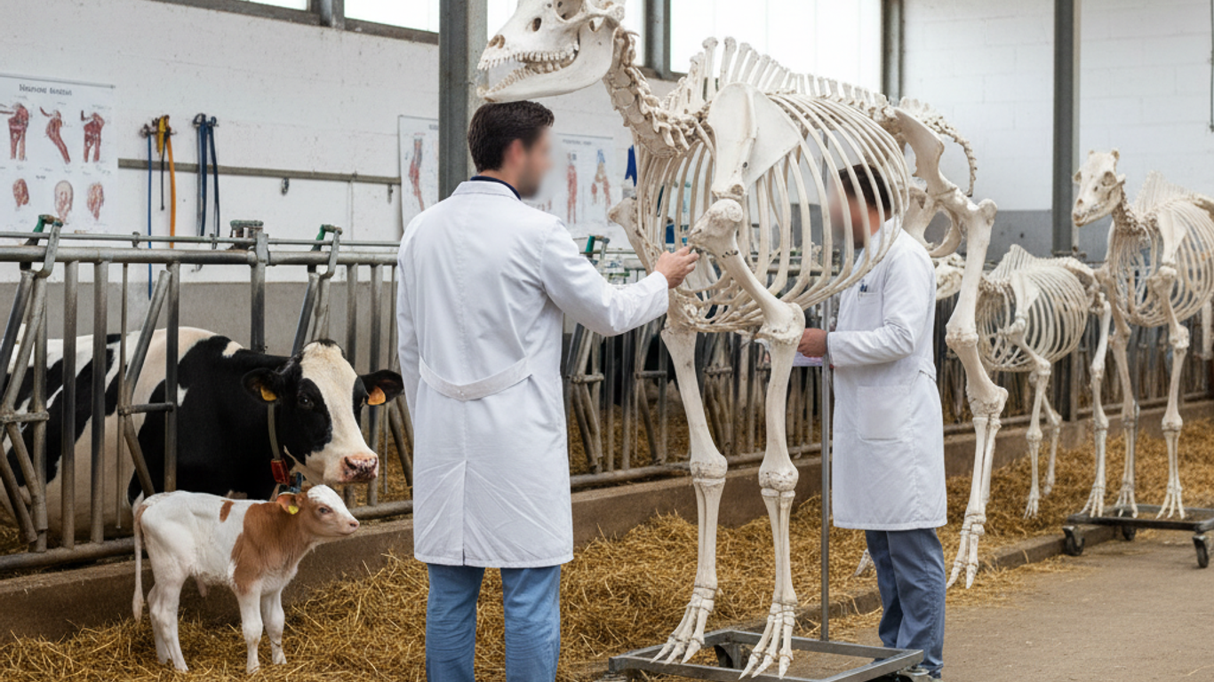 Matériaux conformes pour squelettes anatomiques vétérinaires