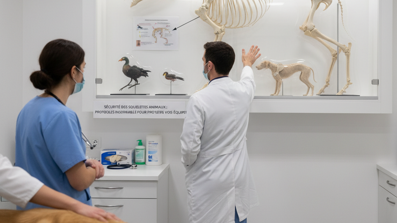 Sécurité des squelettes animaux : protocoles indispensables pour protéger vos équipes