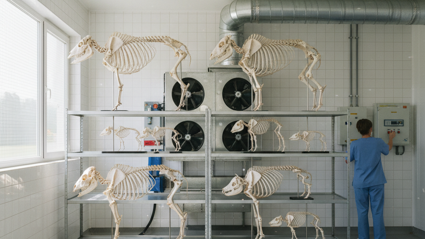 Ventilation et stockage des squelettes animaux : garantir un environnement optimal