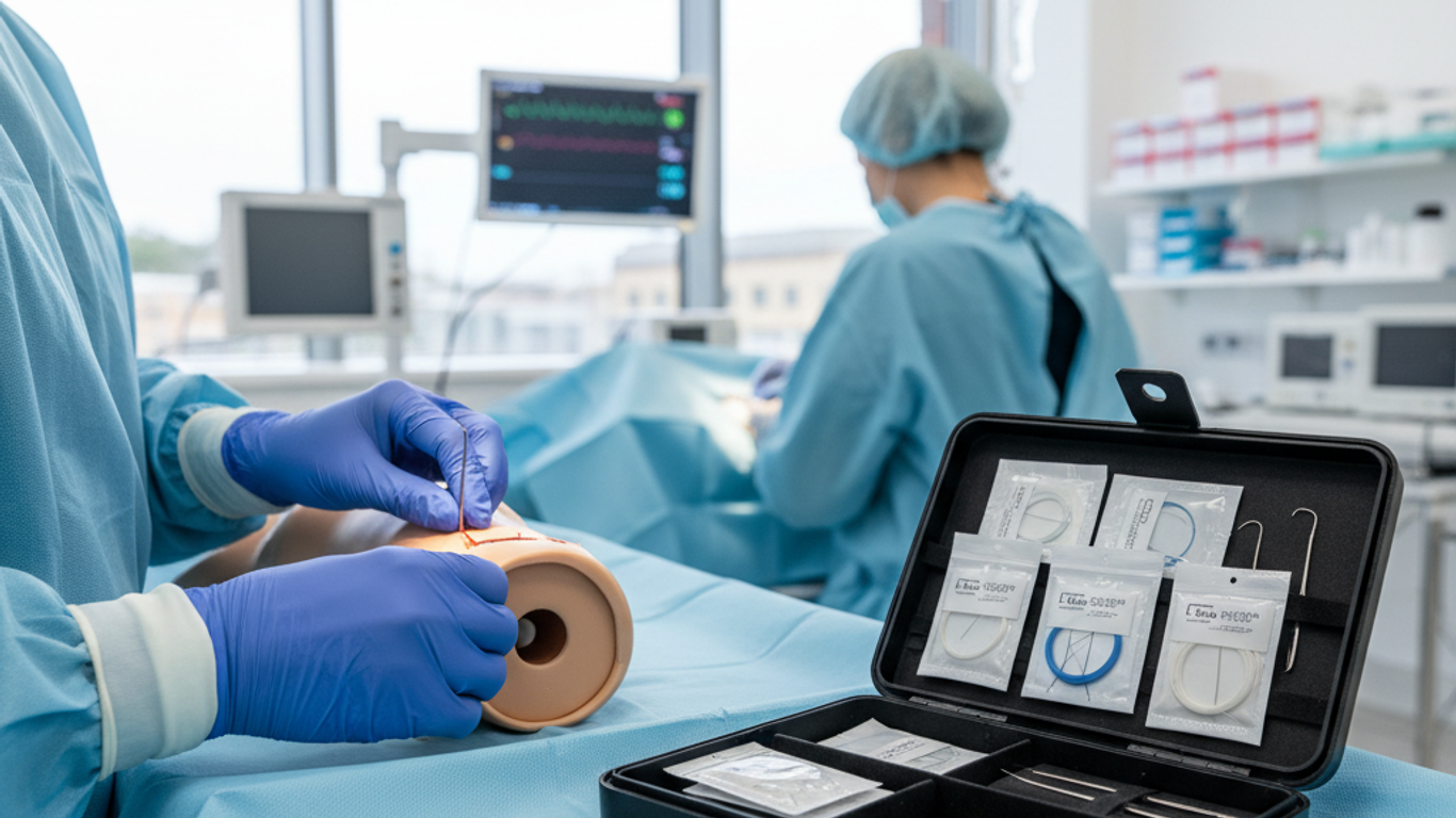 Conditionnement stérile à usage unique pour kits de suture vétérinaire