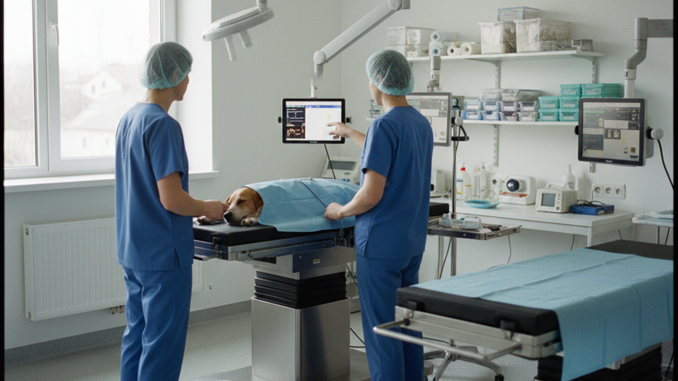 Évaluation et critères d'utilisation des lits laparoscopiques vétérinaires