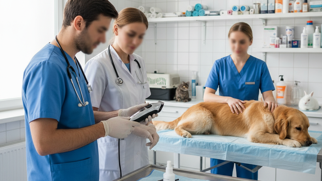Nettoyage quotidien d'une tondeuse professionnelle pour animaux