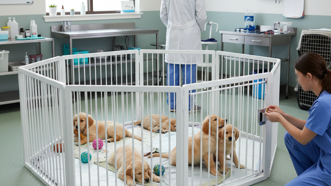 Matériaux pour parcs à chiots : guide pour un choix durable et sûr