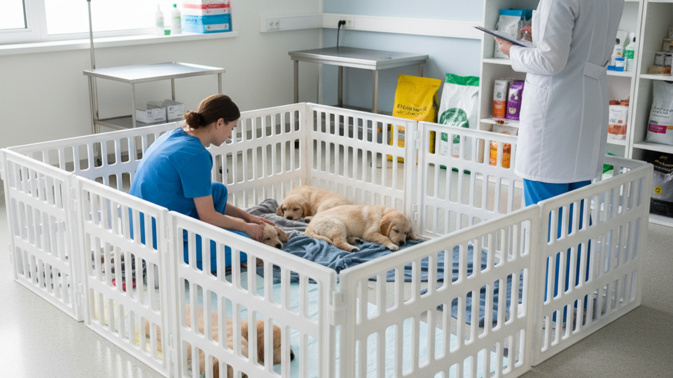 Matériaux pour parcs à chiots : guide pour un choix durable et sûr