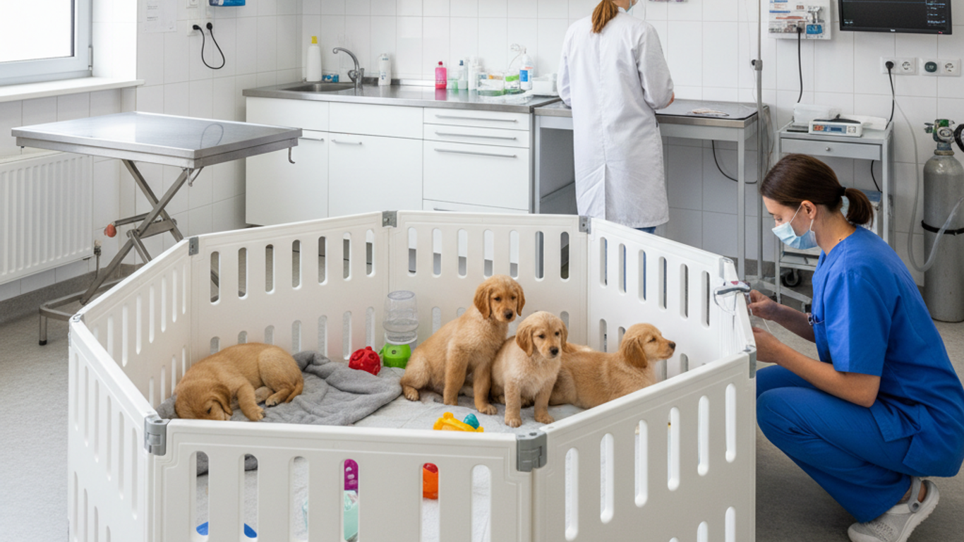 Gestion des accès et sécurisation des portes d'un parc à chiot