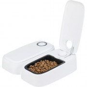 Distributeur automatique double repas pour chiens et chats – 2 x 300 ml avec timer 48h et packs réfr