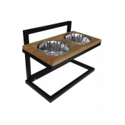 Porte gamelles en bois sur pied