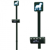 Borne de propreté canine compacte avec distributeur en rouleau simple