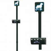 Borne de propreté canine compacte avec distributeur en rouleau simple
