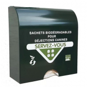 Distributeur de sacs à crottes en liasse papier 100 % biodégradable