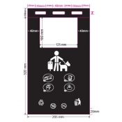 Liasses de sachets à bretelle pour déjections canines - Carton de 50 liasses de 100 sachets