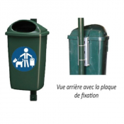 Poubelle de ville en polyéthylène