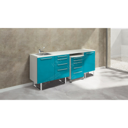 Ensemble mobilier avec évier sur socle modèle Laïla