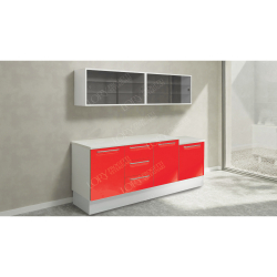 Ensemble mobilier sans évier sur base fermée avec étagère modèle Asia