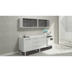 Ensemble mobilier sans évier sur base fermée avec meubles muraux