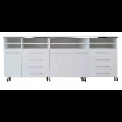 Meuble de service avec 4 modules avec tiroirs et étagères