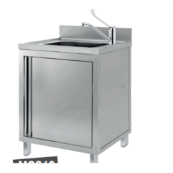 Evier avec placard en inox