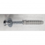 Fixation murale pour chenil MKS – cheville Ø10 mm, tirefond 8x60/36 et rondelle Ø8 mm