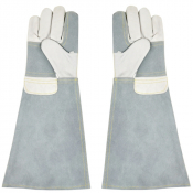 Gants Sécurité Vétérinaires Cuir – Anti-Morsures et Griffes – Longs 45 cm