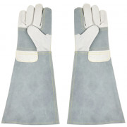 Gants Sécurité Vétérinaires Cuir – Anti-Morsures et Griffes – Longs 45 cm