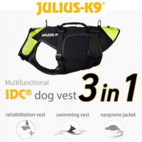 Harnais Gilet de Sauvetage Chien Julius-K9 3 en 1 Néoprène Flottant