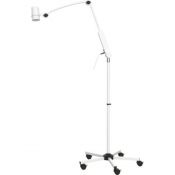 Lampe d'examen mobile à LED sur pied avec bras articulé double avec ressort de soutien