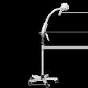 Lampe d'examen mobile avec bras flexible sur trépied réglable en hauteur