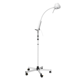 Lampe d'examen mobile avec bras flexible sur trépied réglable en hauteur