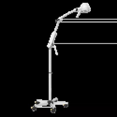 Lampe d'examen mobile, bras à double articulation, support à hauteur fixe