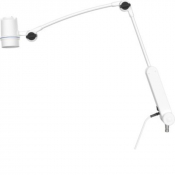 Lampe sur bras à double articulation avec ressort de soutien 
