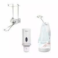 Distributeur de savon/SHA manuel inox Airless 1L Distributeur de savon/SHA manuel inox Airless 1L