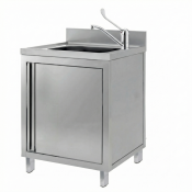 Evier avec placard en inox