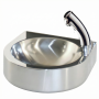 Lave-mains à cuve ronde avec robinet électronique