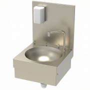 Lave-mains et lave-bras avec commande à volet de l'eau et distributeur de savon ABS