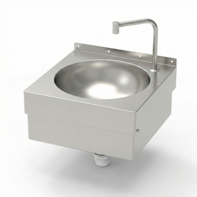 Lave-mains et lave-bras avec commande à volet de l'eau