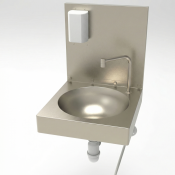 Lave-mains et lave-bras avec commande au genou de l'eau et distributeur de savon ABS