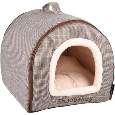 Maison pour Chat Snoozebay Brun – Confort Douillet et Pratique