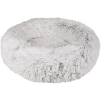 Panier rond en tissu pilou pour chat – nid douillet avec coussin amovible