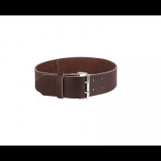 Collier en cuir havane pour bovins