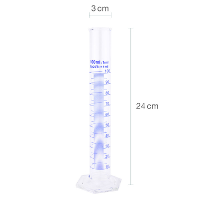 Cylindres Gradués Verre Borosilicaté 100/250/500 ml – Mesure Précise & Haute Résistance