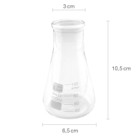 Fioles Erlenmeyer Verre Borosilicaté – Résistantes +140°C – Lot de 5 Graduées