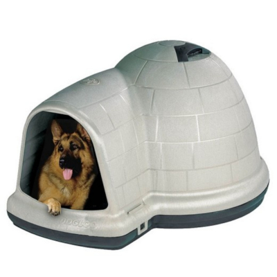 Niche en plastique Igloo pour chien – modèle Indigo avec isolation Microban